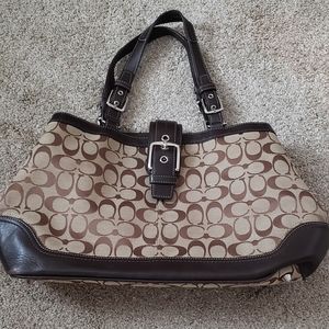 Coach Purse Brown/Tan Medium Size